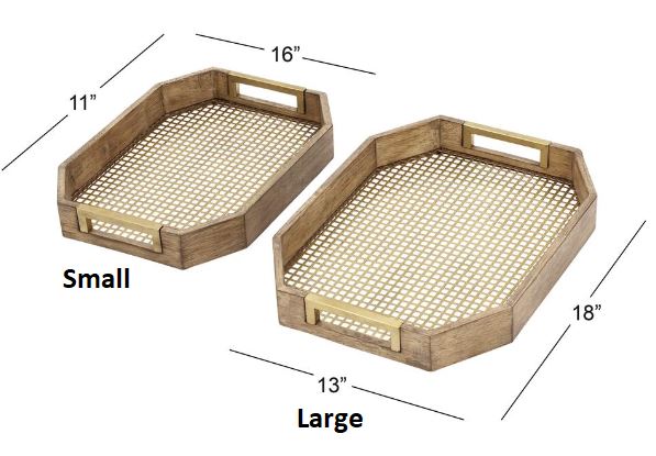 Wood Metal Tray (Various Sizes)