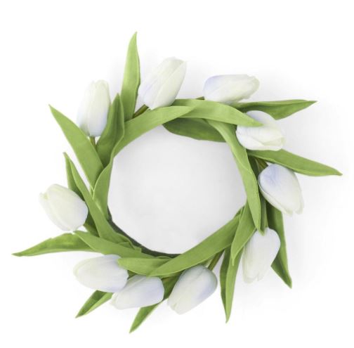 8.5" Real Touch Mini Tulip Candle Ring (Various Colors)