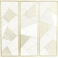 Gold Metal Glam Wall Décor, Set of 3