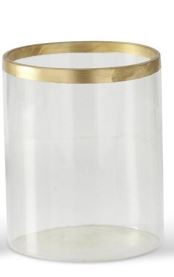 Glass Cylinder Vases w/ Gold RIm (Various Sizes)