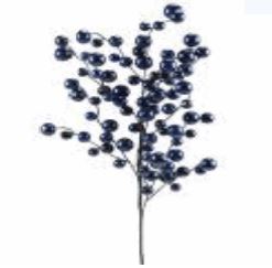 27" Mixed Berry Spray, Navy Blue
