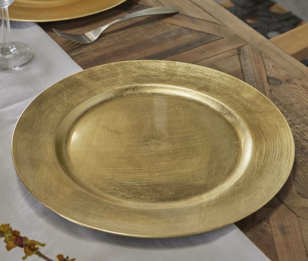 Melamine Charger Plate, Gold