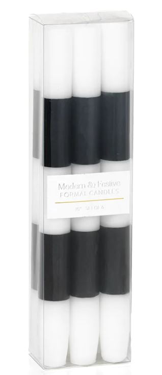 Modern Black Candles, Set of 6