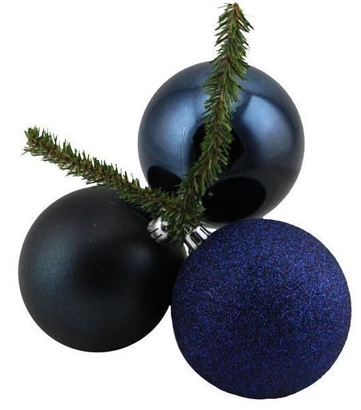 Ball Ornament Cluster, Navy