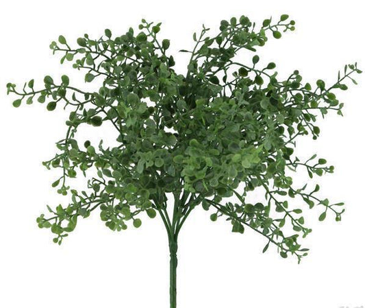 12.75" Mini Leaf Bush, Dusted Light Green