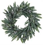 22" Eucalyptus Wreath, Grey Green