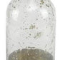 Seeded Glass Bottle, Antique Silver Trim