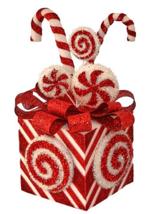 10.5" Peppermint Sparkle Gift Box