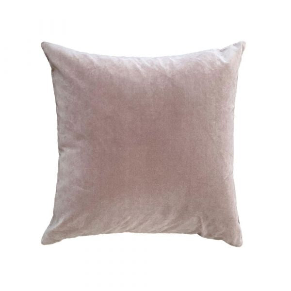 Vintage Velvet Square Pillow, Taupe