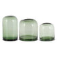 Green Transparent Glass Vase (Various Sizes)
