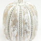 Whitewashed Resin Beaded Pumpkin