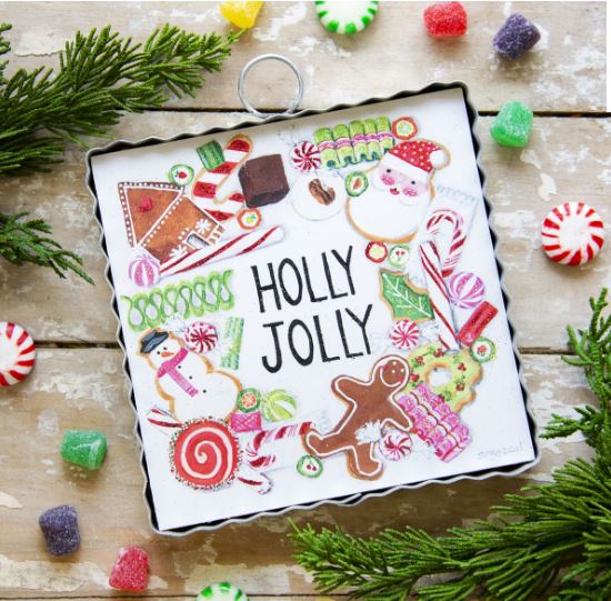 Holly Jolly Wreath Mini Gallery Print