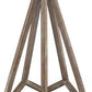 Wood Geometric Lantern, Dark Natural/Bronze