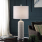 Ivory Textured Ceramic Table Lamp