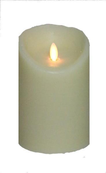 Wax Flickering Candle, 4"W x 6"H (Various Colors)