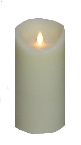 Wax Flickering Candle, 4"W x 8"H (Various Colors)
