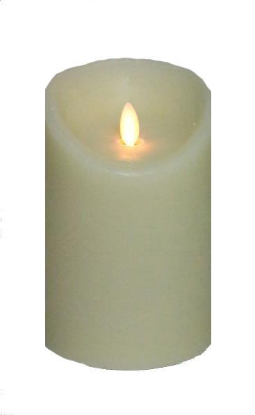 Wax Flickering Candle, 5"W x 6"H (Various Colors)