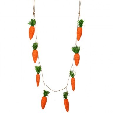 6' Wrapped Carrot Garland