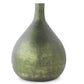 Antique Long Neck Vase, Olive Green