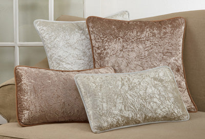 Crushed Velvet Down-Filled Pillow (Various Colors)