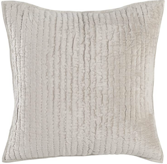 Bari Velvet Euro Sham, Pebble