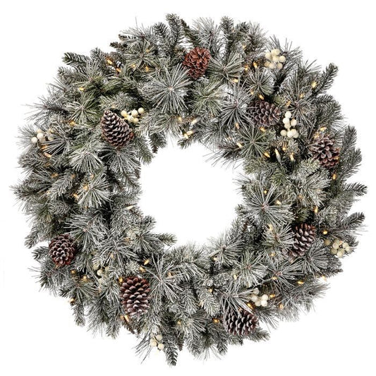 36" Twinkle Led Glistening Pine Wreath