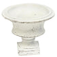 White Distressed Resin Compote