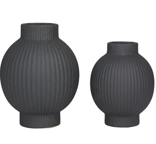 Modern Round Black Vase (Various Sizes)