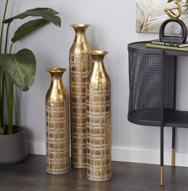 Modern Gold Glam Vase (Various Sizes)