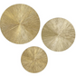 Gold Wood Contemporary Abstract Wall Décor, Set of 3