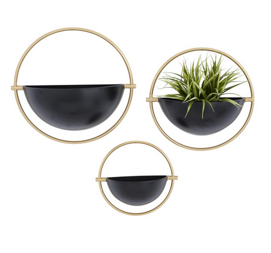 Black Metal Wall Planter (Various Sizes)