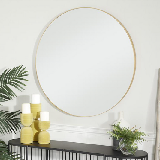 Simple Gold Contemporary Wall Mirror