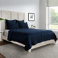Bari Ocean Blue 4 Piece King Quilt Set, Velvet