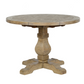 Caden 42" Round Pedestal Dining Table, Brown Gray