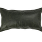 Leather Lumbar Pillow, Forest Green