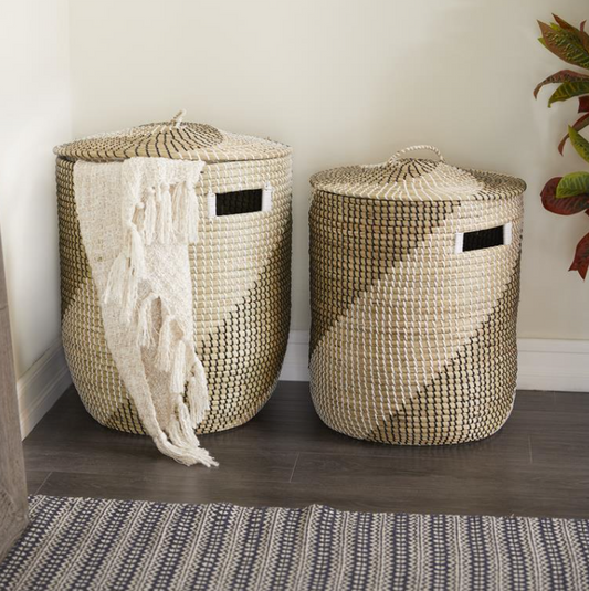 Brown Water Hyacinth Storage Basket (Various Sizes)