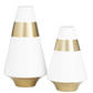 White and Gold Metal Modern Vase (Various Sizes)