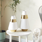 White and Gold Metal Modern Vase (Various Sizes)