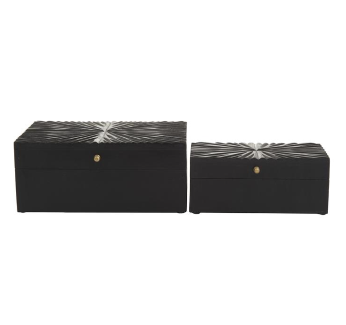 Black Wood Contemporary Box (Various Sizes)