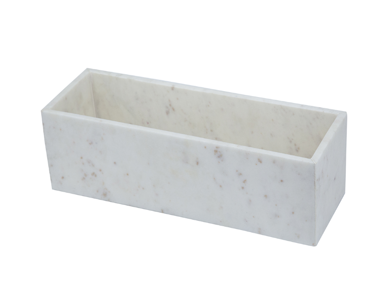 White Marble Tray, Tall