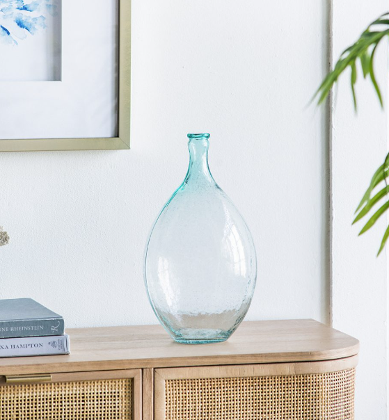 Bubble Glass Bottle Vase, Tall