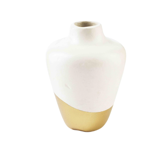 Gold Paper Mache Bud Vase (Various Sizes)
