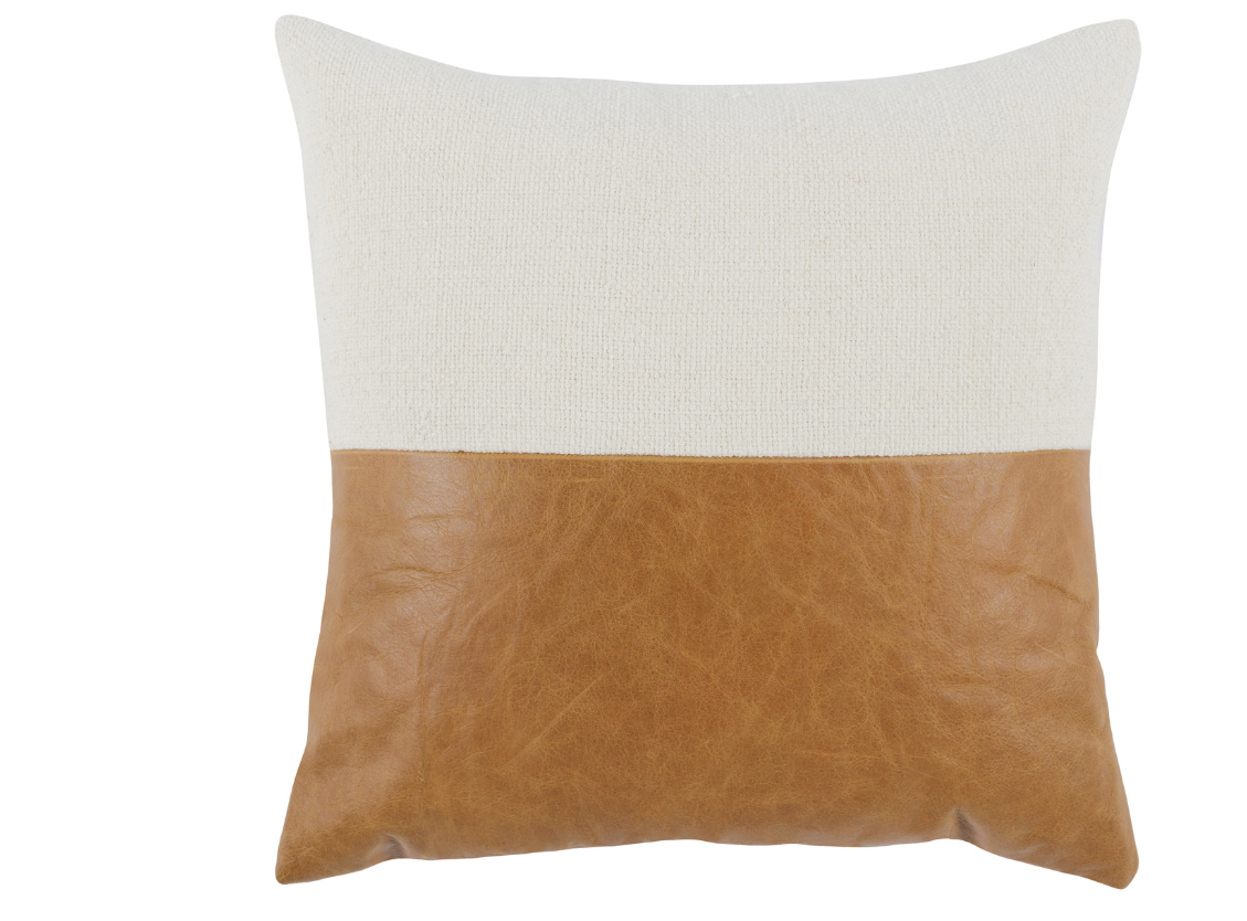 Canyon Pillow, Ivory/Chestnut