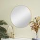 Gold Wood Contemporary Wall Mirror