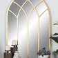 Arched Metal Framed Mirror, Gold
