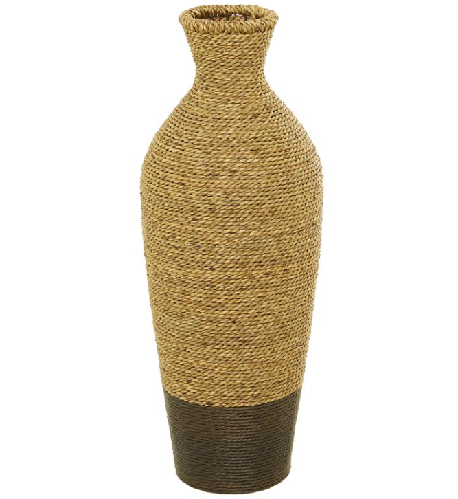 Brown Seagrass Bohemian Vase
