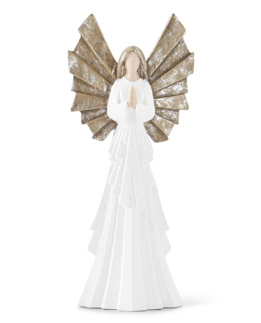 White Glittered Praying Angels (Various Styles)