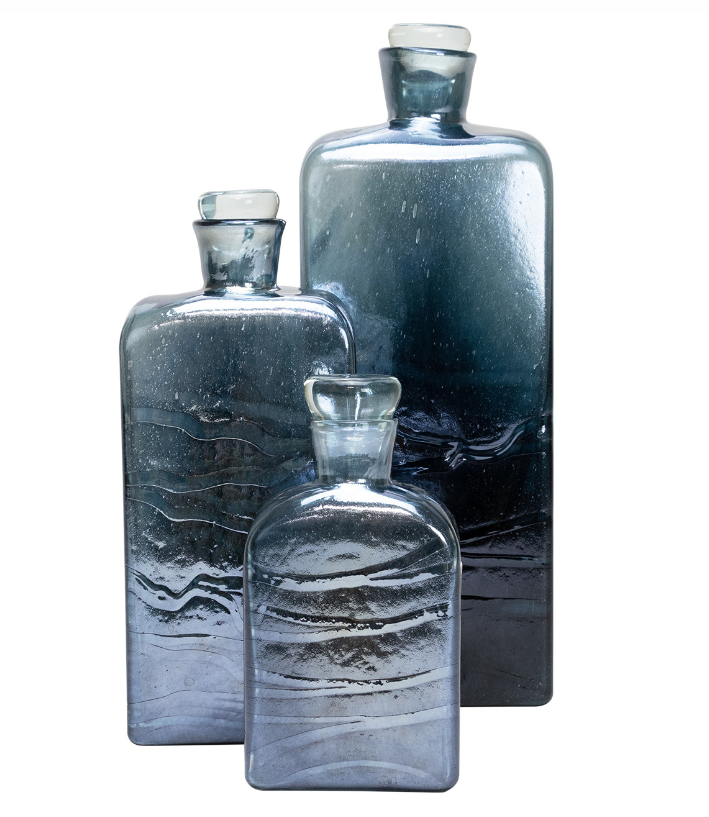 Hamil Glass Bottles, Set of 3