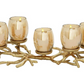 Gold Twig Glass Candleholder