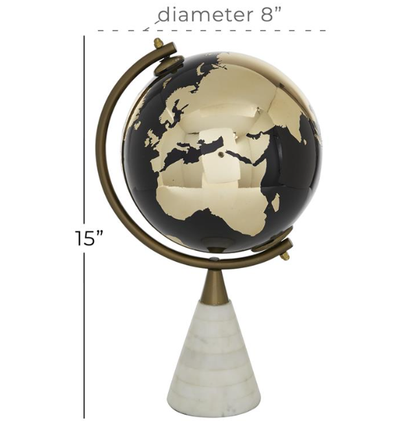 Glass Globe with Marble Base (Large)